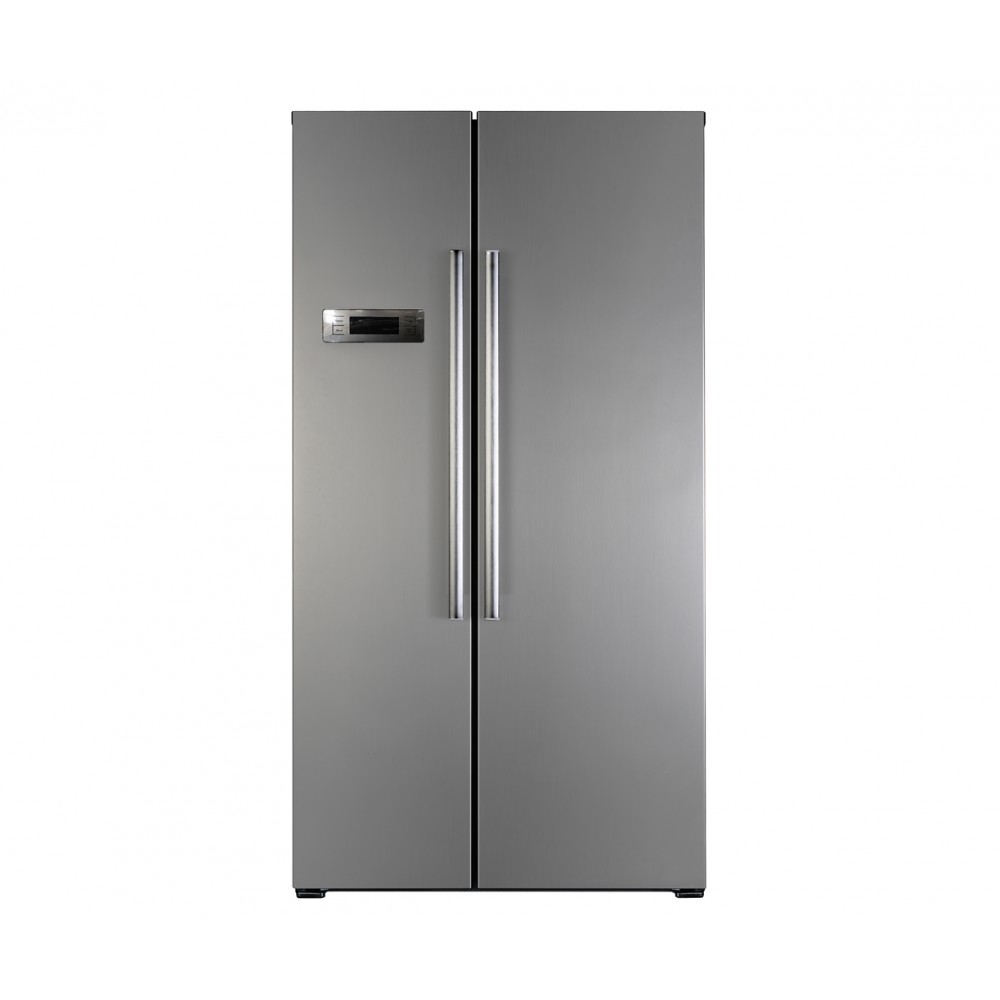 Heller Side by Side Stainless Steel Fridge & Freezer 562 Litres