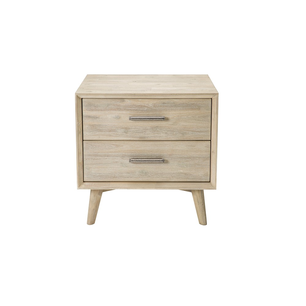 Chicago II 2 Drawer Bedside Table