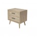 Chicago II 2 Drawer Bedside Table