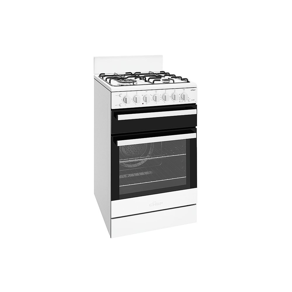 Chef 54cm Freestanding LPG Gas Oven/Stove CFG517WBLP