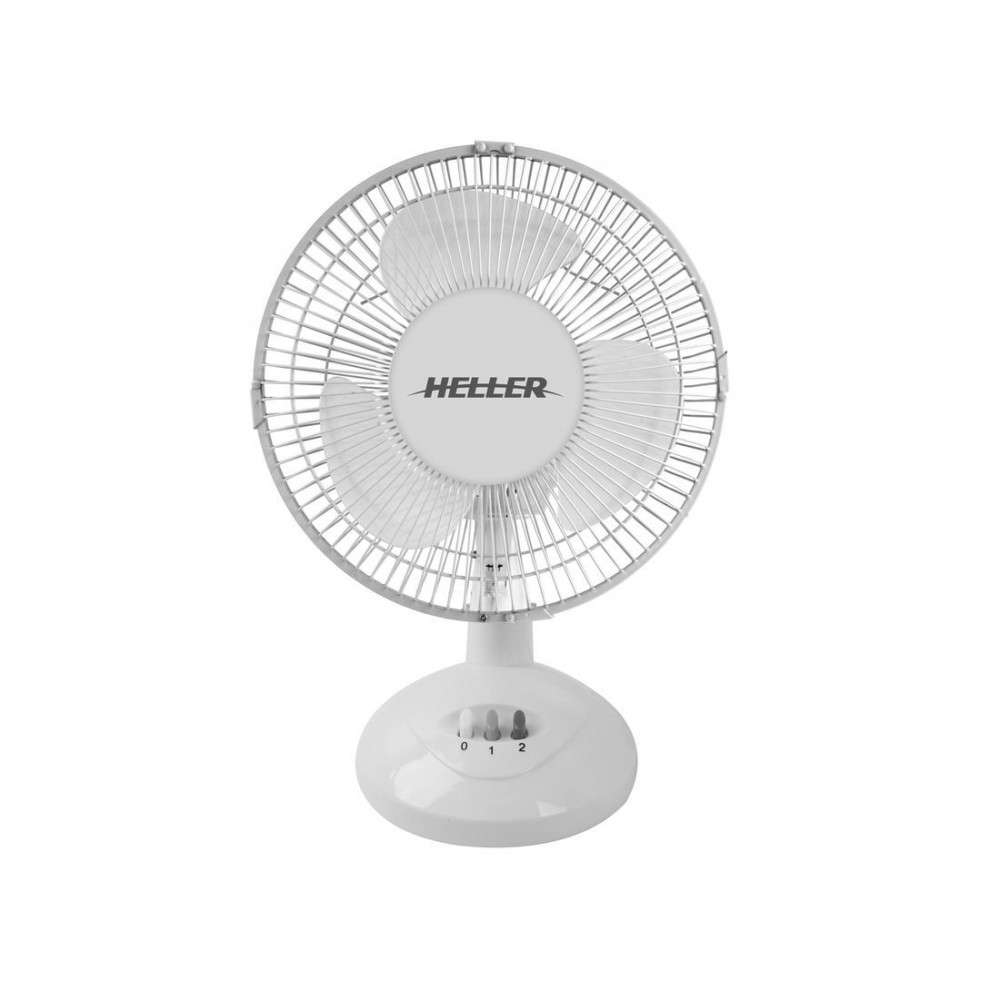 Heller 23cm White Desk Fan