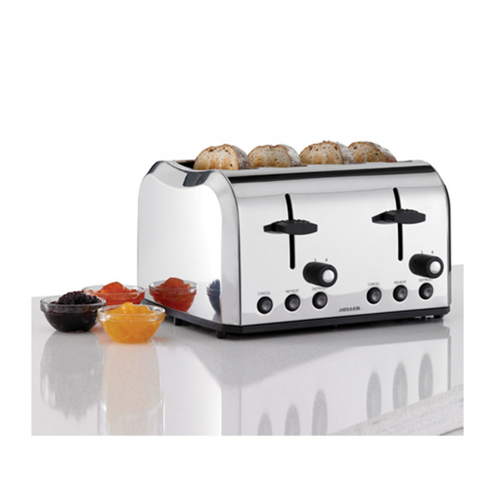 Heller Professional Stainless Steel 4 Slice Toaster