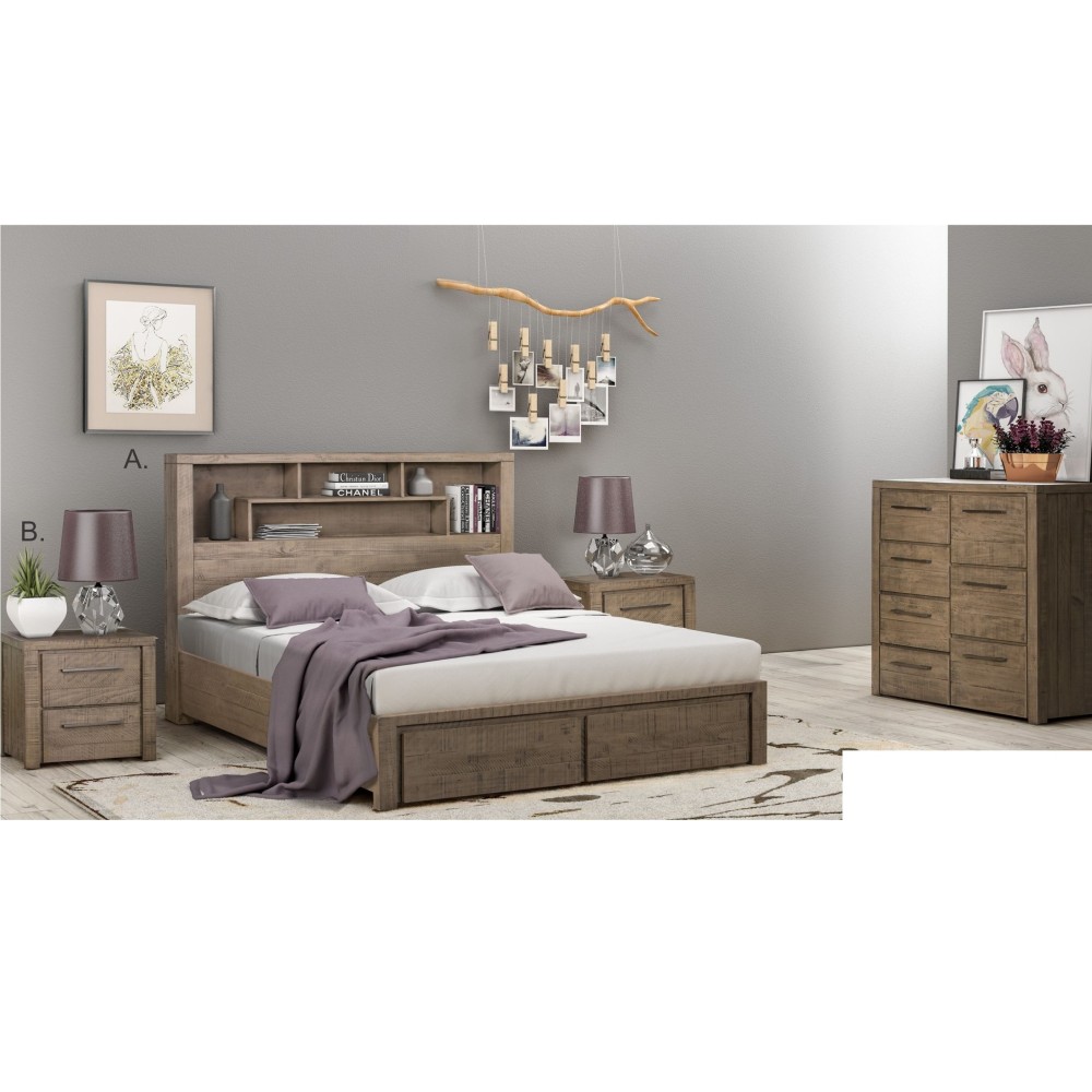 SUSSEX 4PC QUEEN BEDROOM TALLBOY SUITE