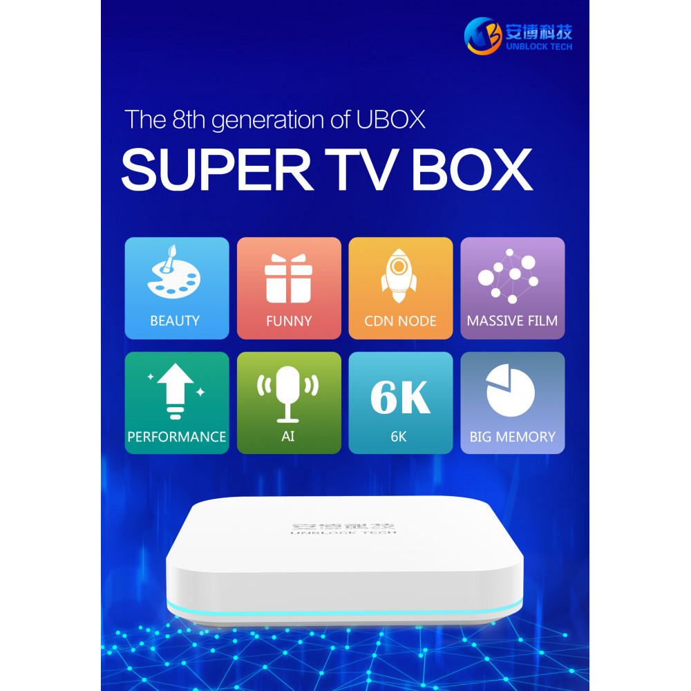 2020 UNBLOCK TECH UBOX8 GEN 8 TV BOX
