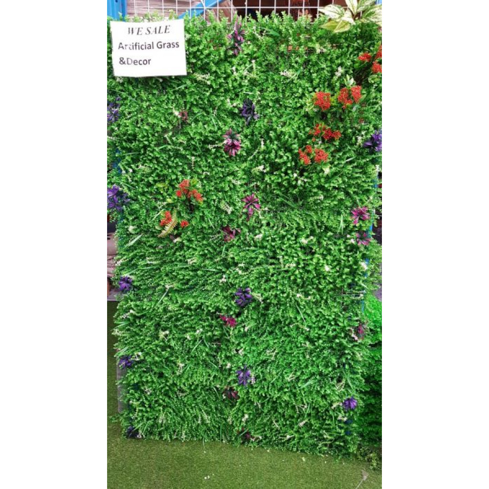 ARTIFICIAL PLASTIC PLANTS FLOWER WALL WITH FLOWER