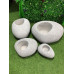 ROCK SHAPE FIBREGLASS HOME GARDEN POT FOR INDOOR & OUTDOOR USE - WHOLE SET