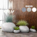 ROCK SHAPE FIBREGLASS HOME GARDEN POT FOR INDOOR & OUTDOOR USE MIXED