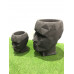 INDOOR OUTDOOR "HEAD" PLANTER FIBREGLASS HOME GARDEN OFFICE PLANT POT