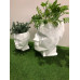 INDOOR OUTDOOR "HEAD" PLANTER FIBREGLASS HOME GARDEN OFFICE PLANT POT