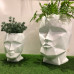 INDOOR OUTDOOR "HEAD" PLANTER FIBREGLASS HOME GARDEN OFFICE PLANT POT