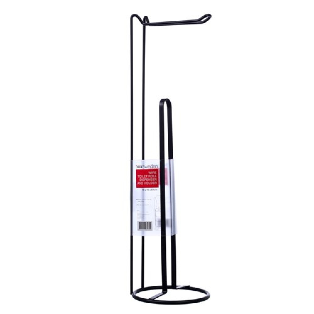 WIRE TOILET ROLL DISPENSER STAND 54CM