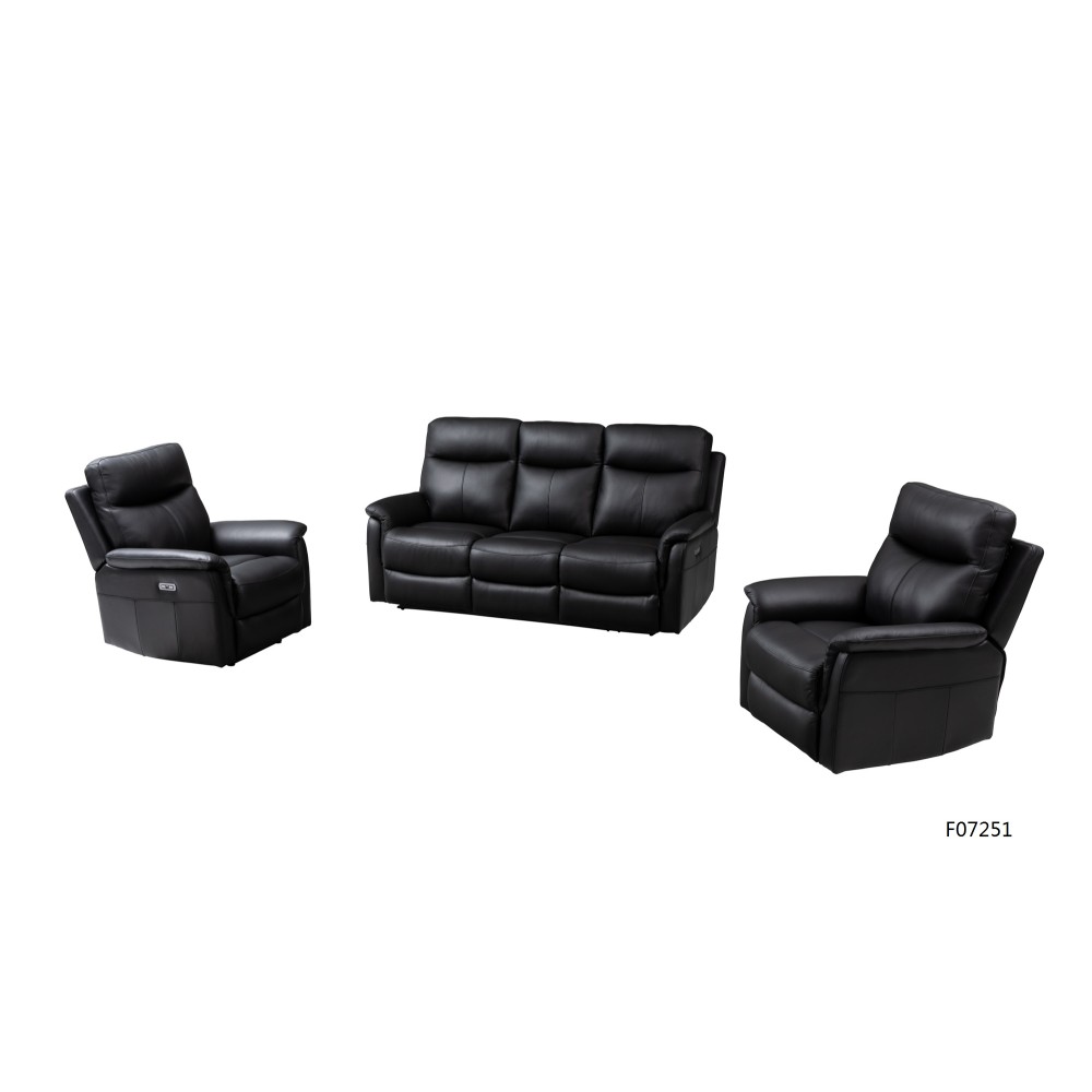 LEXI 3+1+1 ELECTRICAL RECLINERS IN FULL LEATHER
