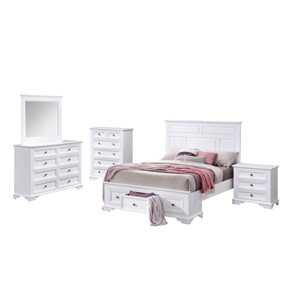 QUINN 4PC QUEEN DRESSER BEDROOM SUITE