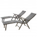 All Weather Aluminum Patio Lounge Chair 2 PCS