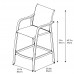 Aluminum Frame & Textilene 2PC Bar Stools