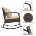 3 Piece Rattan Rocking Chair with Tea-table