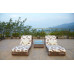 Outdoor Poolside Loungers with Tea Table