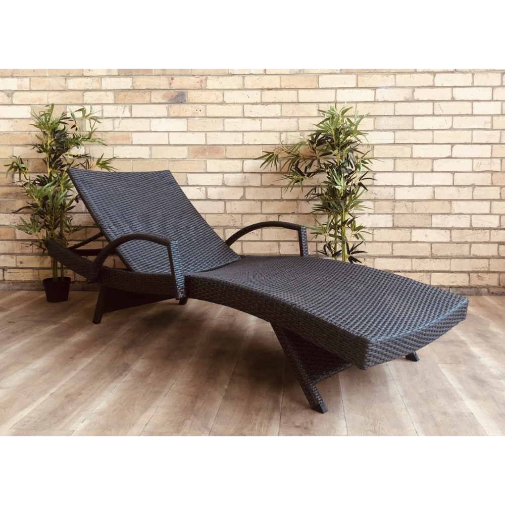 Outdoor Poolside Sun Lounge Sofa with Armrest