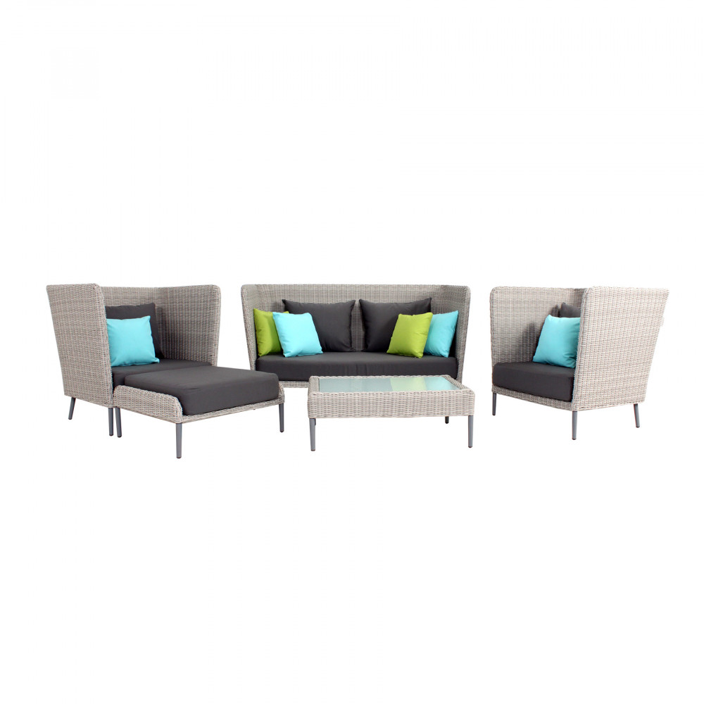 Outdoor Turquoise Sofa Lounge Set 5pc