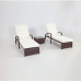 Outdoor Pool Side 3 Piece Sun Lounger 