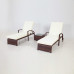 Outdoor Pool Side 3 Piece Sun Lounger 