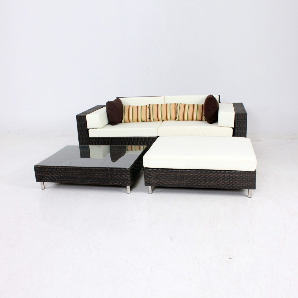 Outdoor 2 Seater Lazy Sun Lounger with cushions