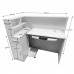 1.2M WHITE RECEPTION DESK LEFT OR RIGHT COUNTER SIDE