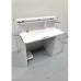 SMALL WHITE RECEPTION DESK COUNTER 1.2M