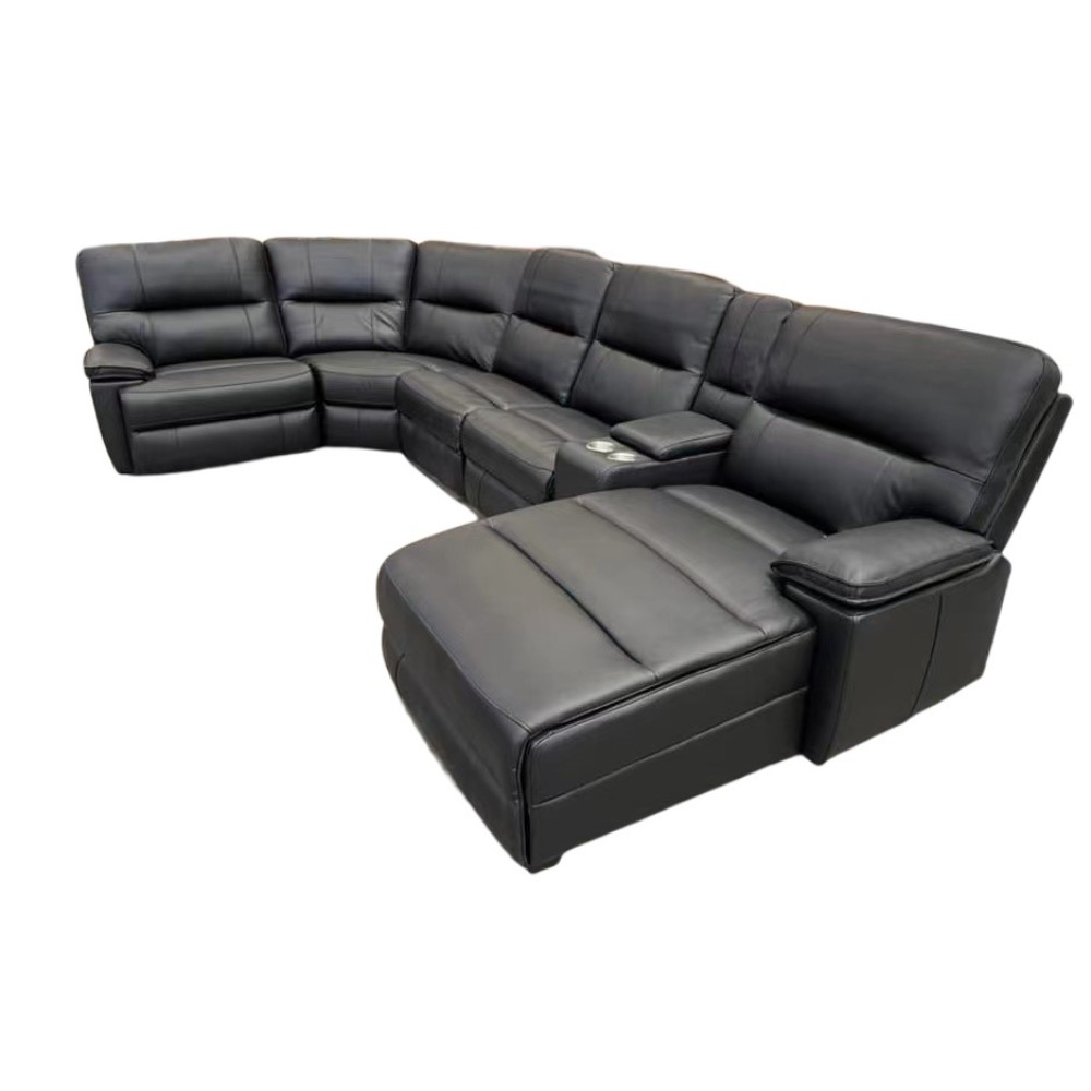 PONCHO 5 SEATER MODULAR ELECTRIC LOUNGE FULL LEATHER